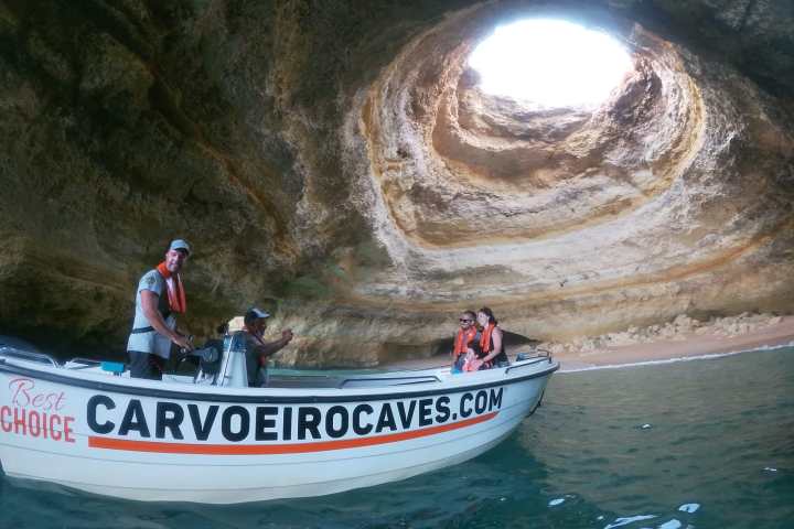a small boat in a body of water
