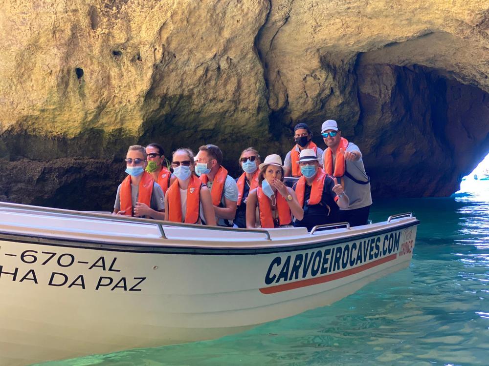 Guests on the cave tour