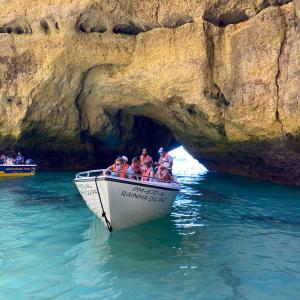 a small boat in a body of water