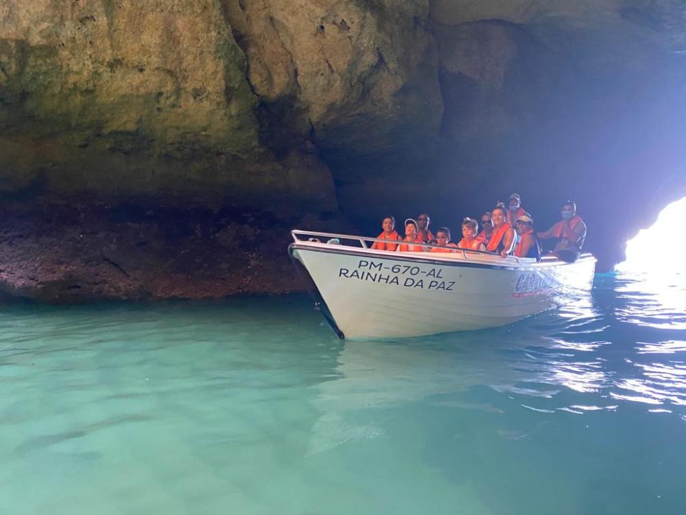 Small boat on the Carvoeiro coast